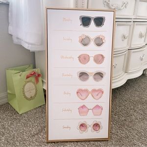 Colleen Karis Sunglasses Days of the Week framed wall art
